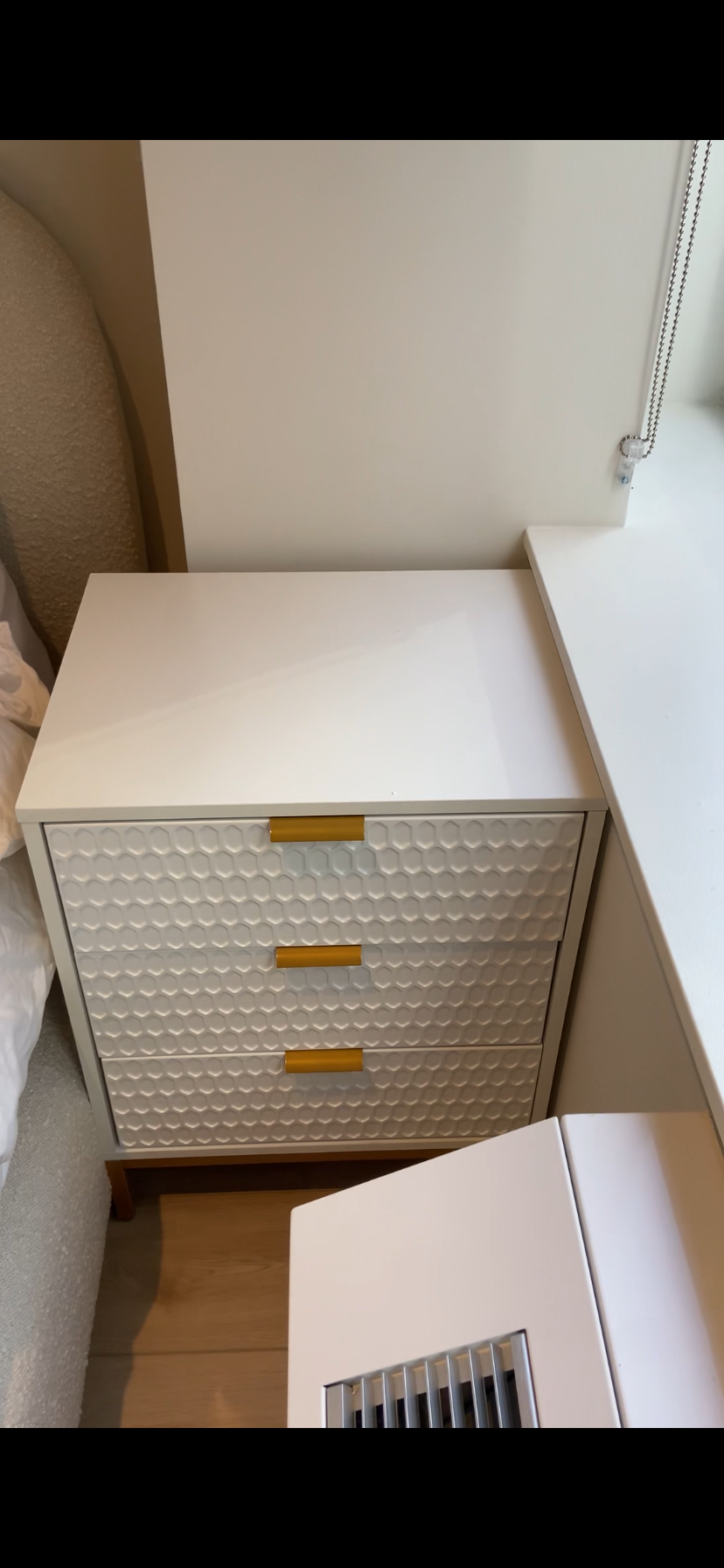 This is a bedside table assembled by a new york city handyman based in Brooklyn. He alsi covers furniture assembly