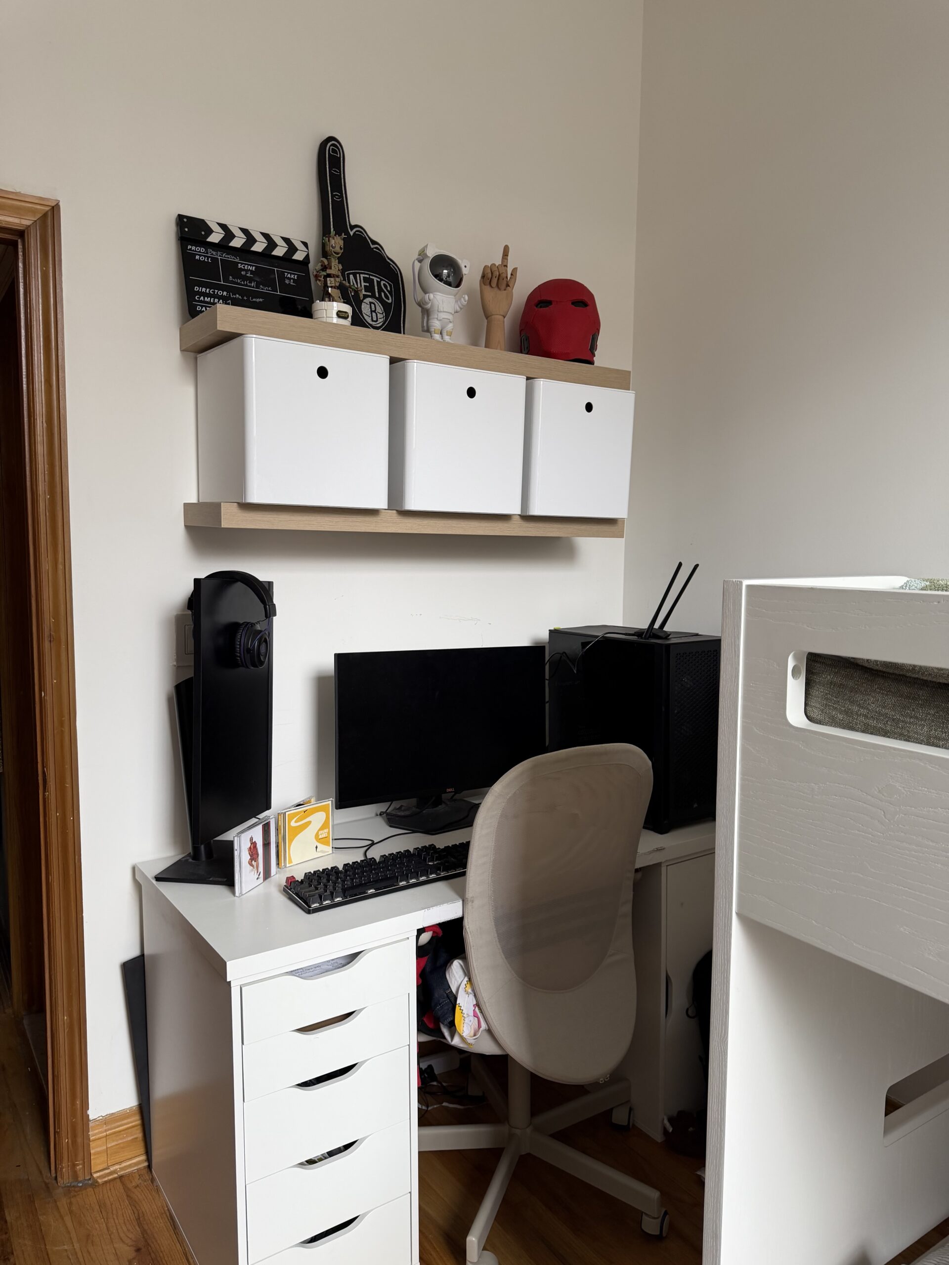 Shelving unit installation in NYC home by Picture Perfect Mounting