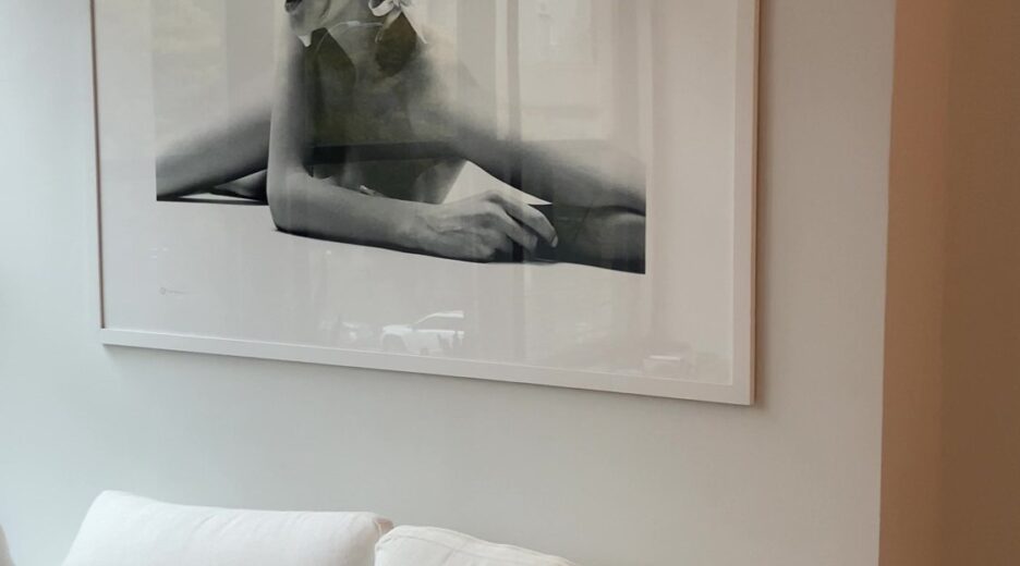 Oversized Print Above the Sofa