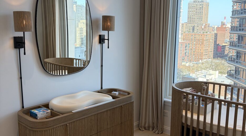 Nursery Mirror and Sconces